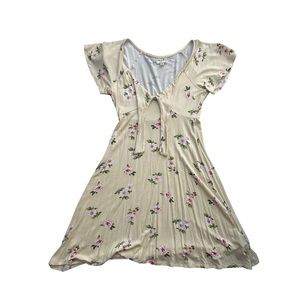 Pastel yellow floral dress